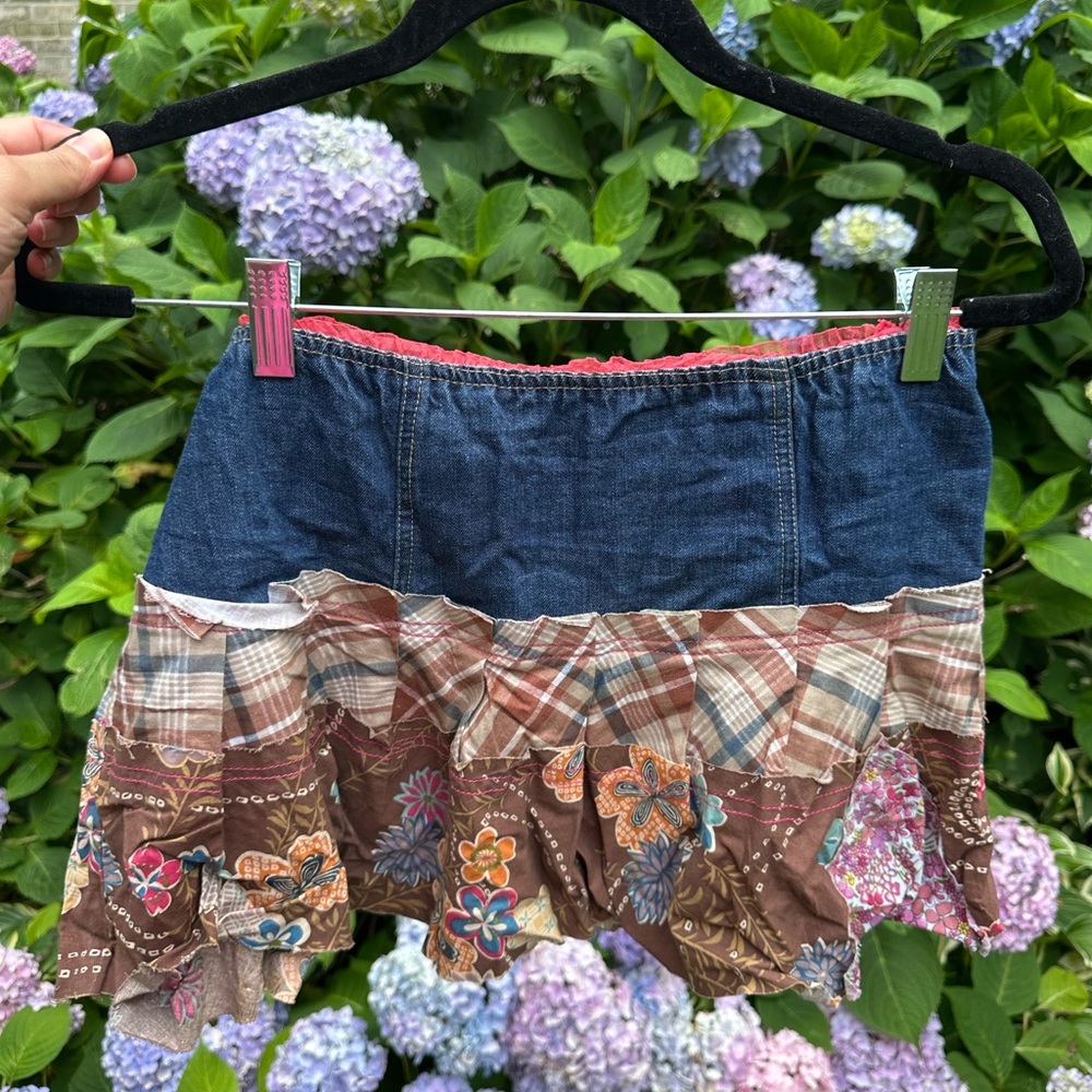 Z. Cavaricci jean patchwork Mini Skirt